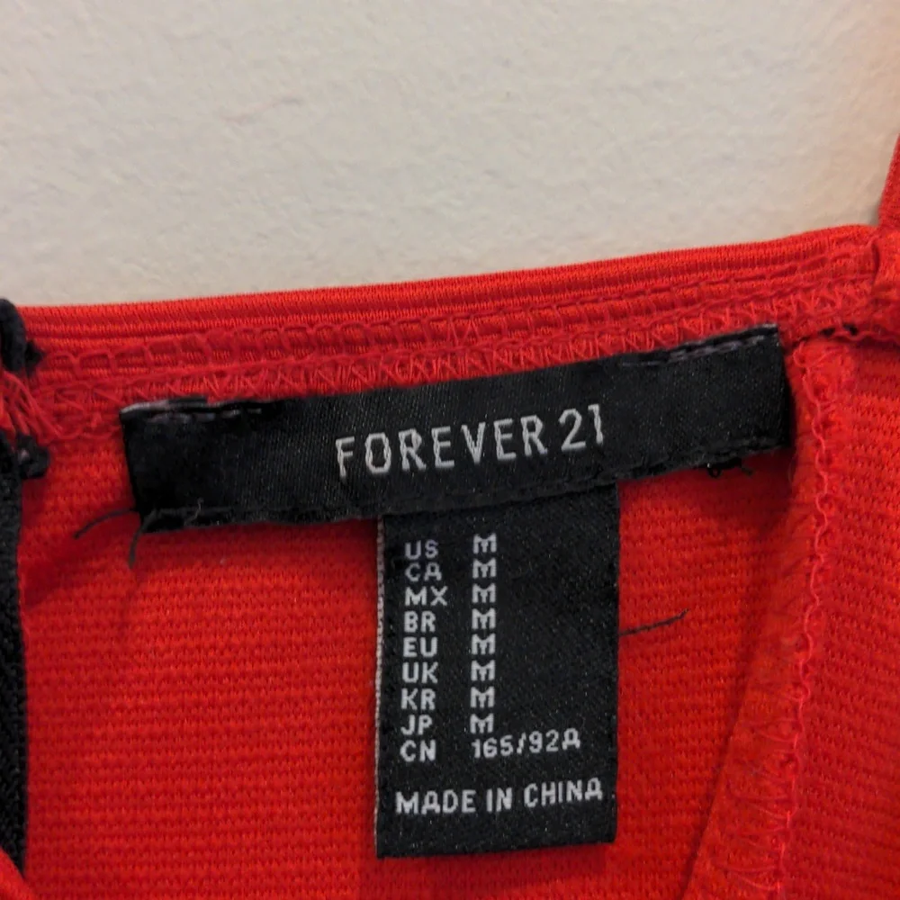 Red Ribbed Mini Dress - Picture 4 of 7